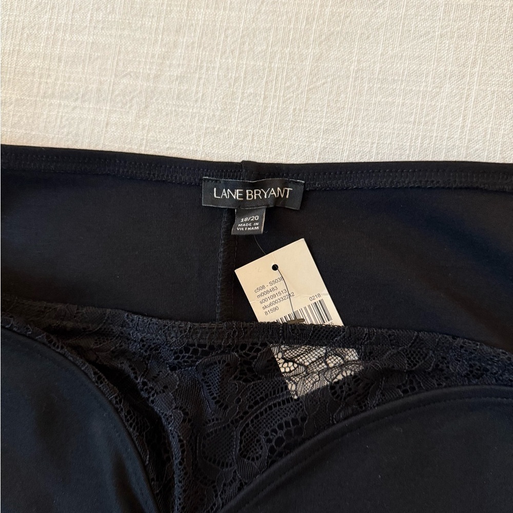 Black off the Shoulder Peplum with Lace Detail - Picture 4 of 7